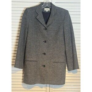 Vintage LL Bean Women’s Size 8 Tweed Lambswool Blend Herringbone Blazer